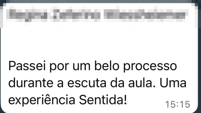 Depoimento de participante da Oficina do Eu Crítico